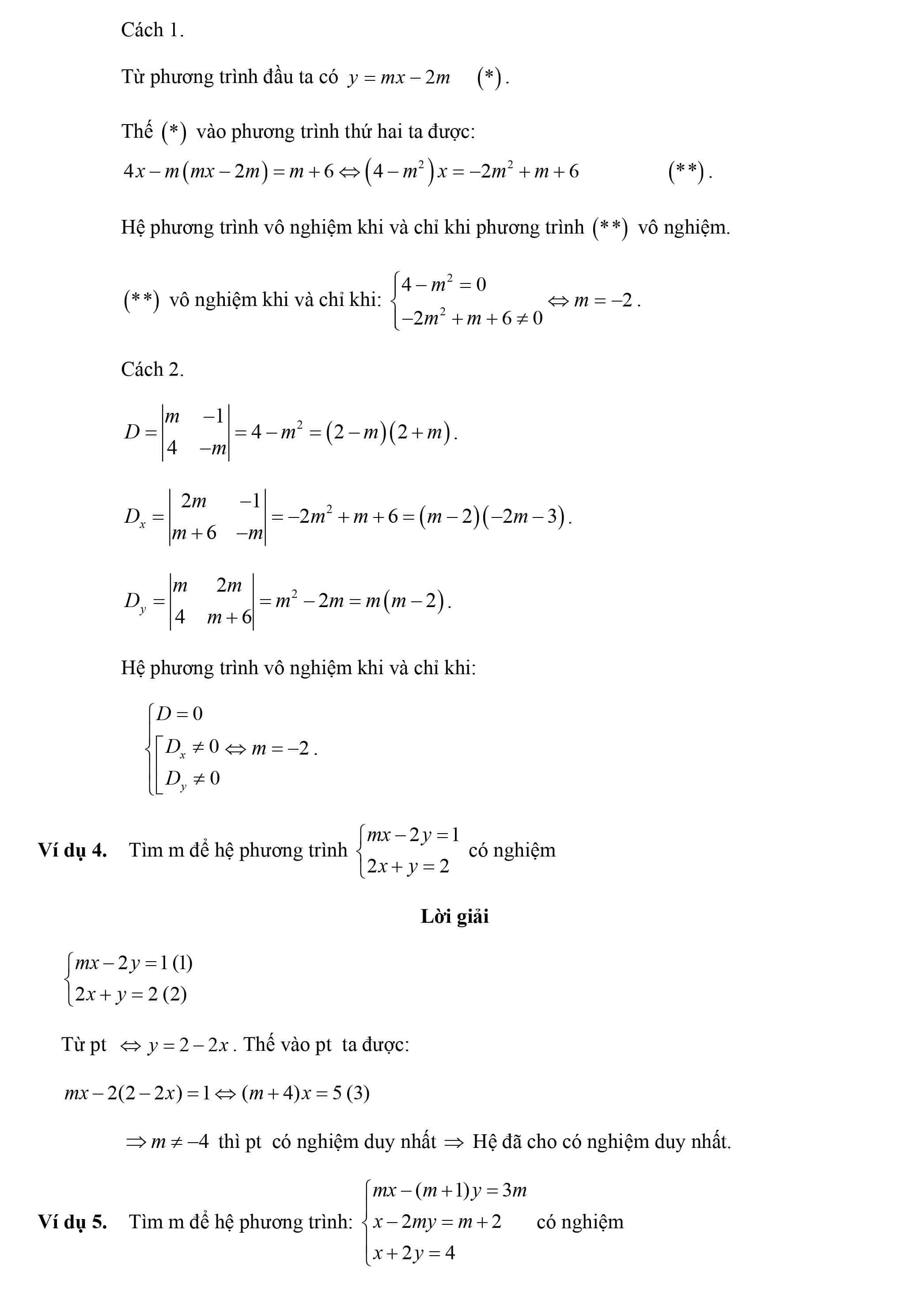 Giải và biện luận hệ phương trình bậc nhất hai ẩn 9