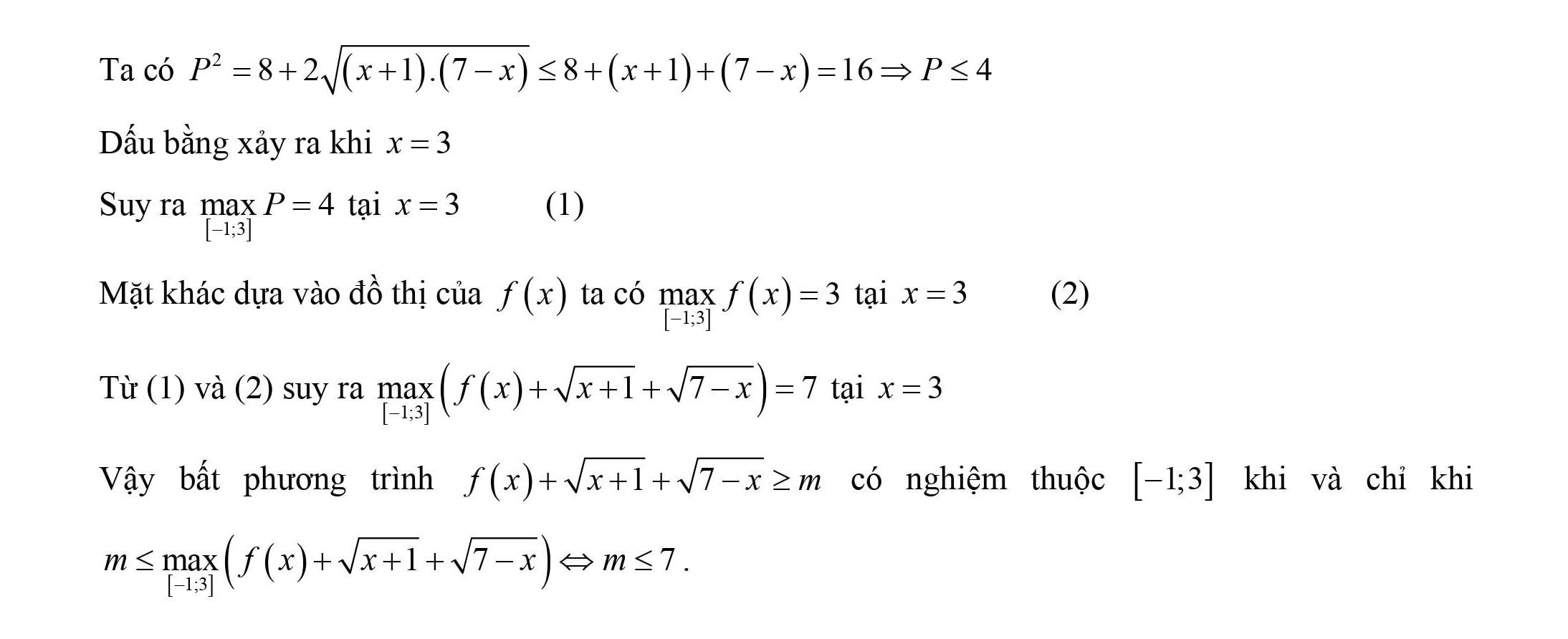 Tìm m để bất phương trình F(x;m) > 0, F(x;m) >= 0, F(x;m) < 0, F(x;m) =< 0 có nghiệm trên tập D 8